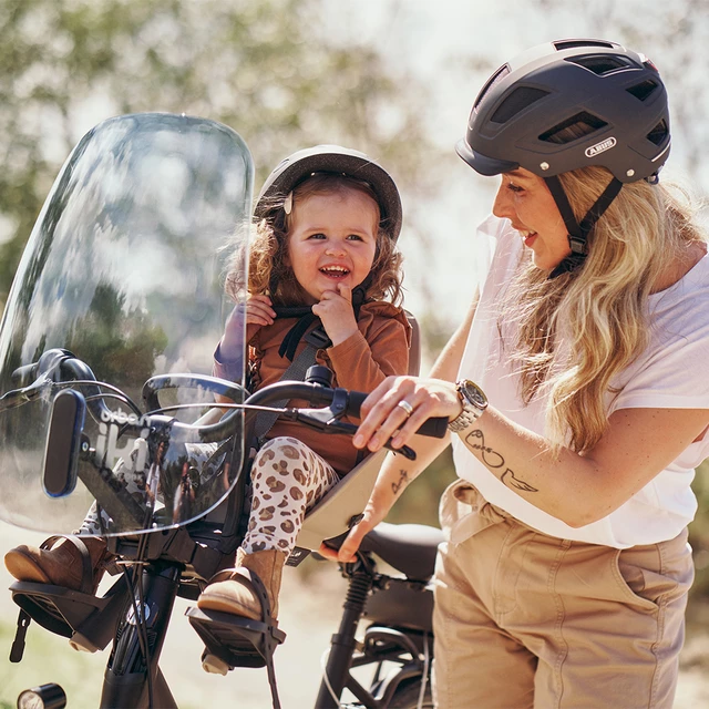Első gyerek kerékpárülés szorító adapterrel Urban Iki - Koge barna/Kurumi barna