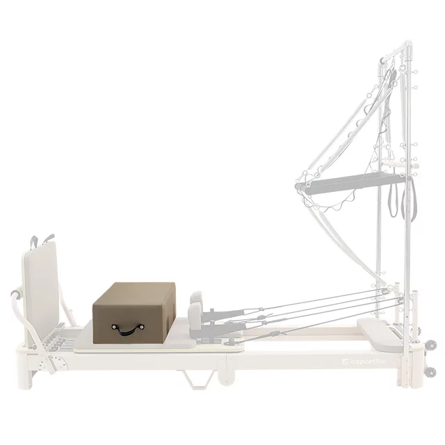 Csere Pilates box az inSPORTline Comfolder és Comfolder EVO reformerhez, két fogantyú, stabil párnázat, szilárd faszerkezete - bézs