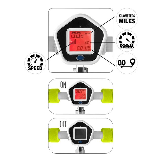 Összecsukható roller Skids Control sebességmérővel