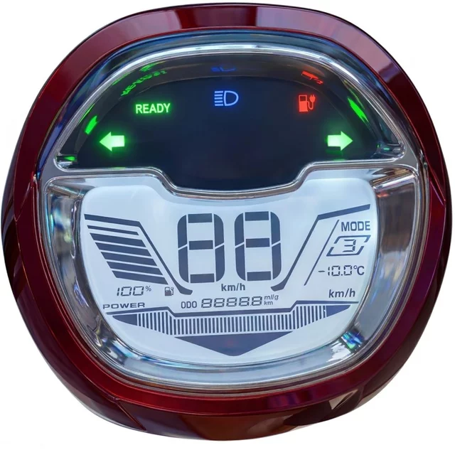 Elektromos robogó W-TEC E-Greta II 12Ah 18",  LED-es világítás, távirányító beépített riasztóval, áttekinthető digitális kijelző, 50 km hatótávolság - fekete
