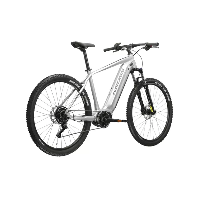 Hegyi elektromos kerékpár Kross Hexagon Boost 3.0 29" Gen 004 - ezüst / fekete / fényes