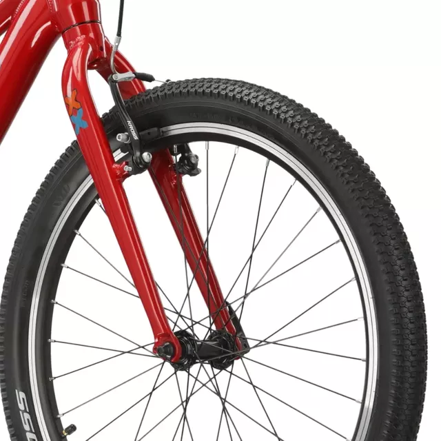 Junior kerékpár Kross LEVEL JR 1.0 24" Gen 007, előkészítés csomagtartóhoz, V-fékek, WANDA gumik, SELLE ROYAL nyereg - piros / tengeri / fényes