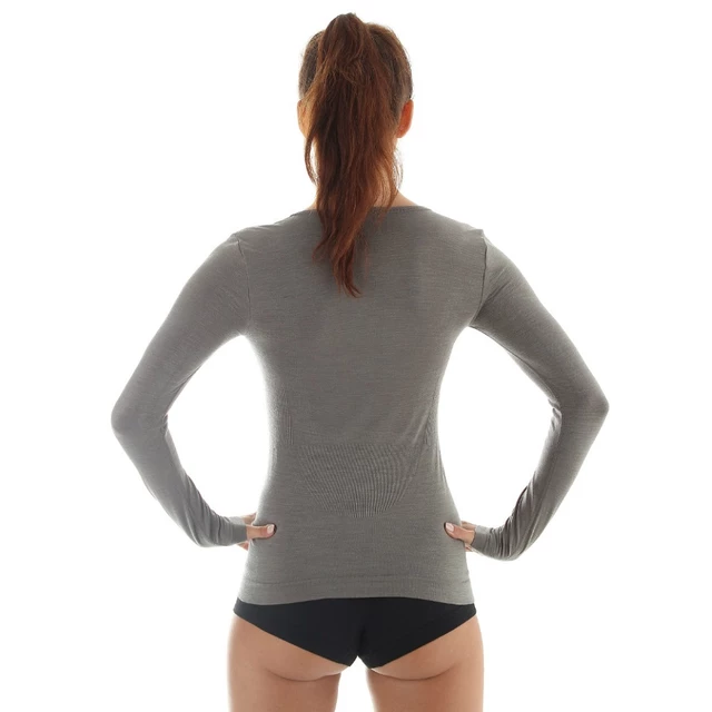 Női hosszú ujjú trikó Brubeck - szürke