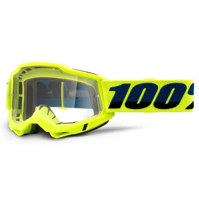 Motocross szemüveg 100% Accuri 2 - Mifflin sötétkék, átlátszó plexi
