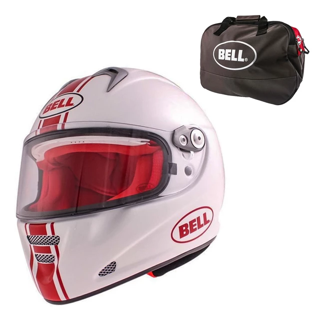 Motoros bukósisak BELL M5X Daytona White Red - L(59-60)