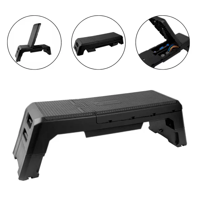 Állítható edzőpad és aerobic step lépcső inSPORTline AeroBench - fekete - fekete