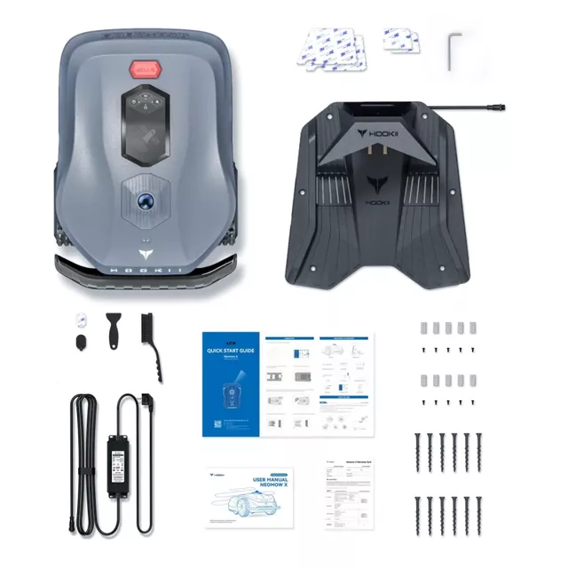 Robotfűnyíró Hookii Neomow X, 4000m², telepítést nem igényel, 3D LIDAR, 24° (45%), kamera, 60db, IPX5, 30-85mm vágásmagasság, intelligens, API, WiFi