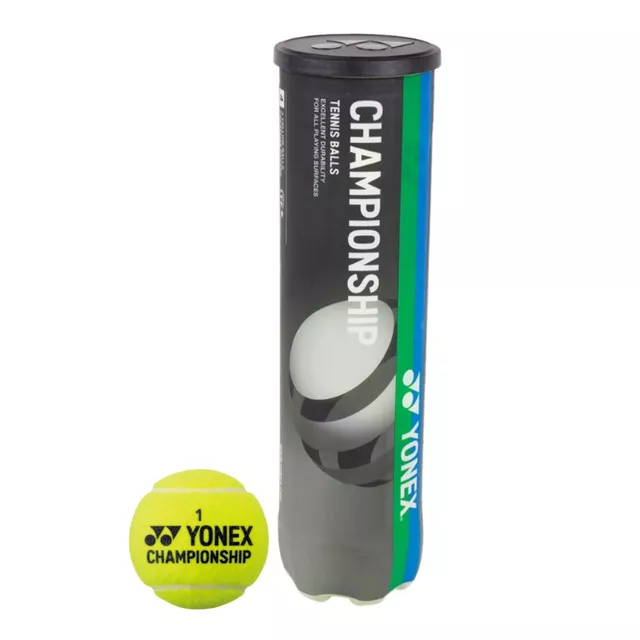 Teniszlabda 4 db Yonex Championship, ITF minősítés, tartós filc anyag 