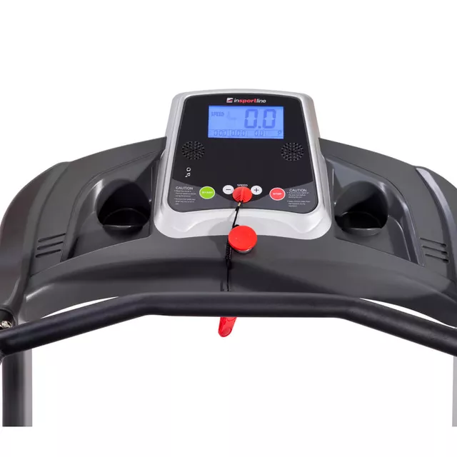 Biztonságos futópad inSPORTline Neblin, markolatokkal, 1.75LE, futófelület 122x40cm, max.6km/ó, Silent Block felfüggesztés, gyaloglópad, súly 46kg