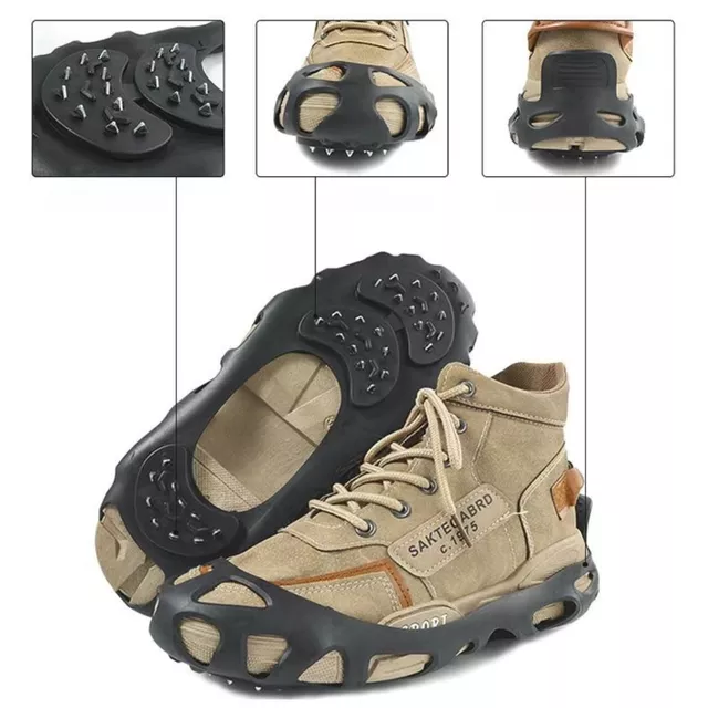 Csúszásgátló cipőre inSPORTline Niseko, 5 mm tüskék, alkalmas csúszós felületekre, gyors felhúzás