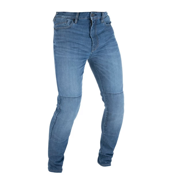 Férfi motoros nadrág Oxford Original Approved Jeans CE Slim Fit koptatott világoskék, megerősített varrás, egyrétegű kialakítás, Stretch Comfort