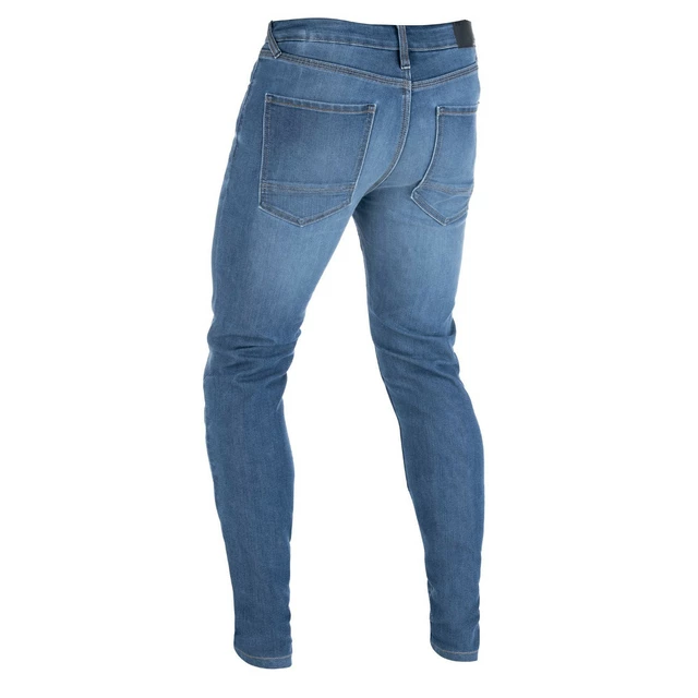 Férfi motoros nadrág Oxford Original Approved Jeans CE Slim Fit koptatott világoskék, megerősített varrás, egyrétegű kialakítás, Stretch Comfort