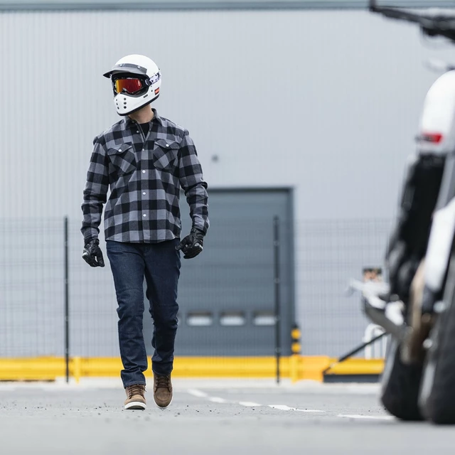 Férfi motoros nadrág Oxford Original Approved Jeans CE Slim Fit indigókék, légáteresztő, gyorsan száradó, Stretch Comfort