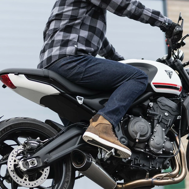 Férfi motoros nadrág Oxford Original Approved Jeans CE Slim Fit indigókék, légáteresztő, gyorsan száradó, Stretch Comfort