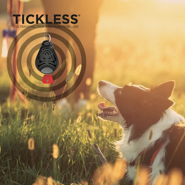 Ultrahangos bolha- és kullancsriasztó Tickless Pet állatoknak - fekete