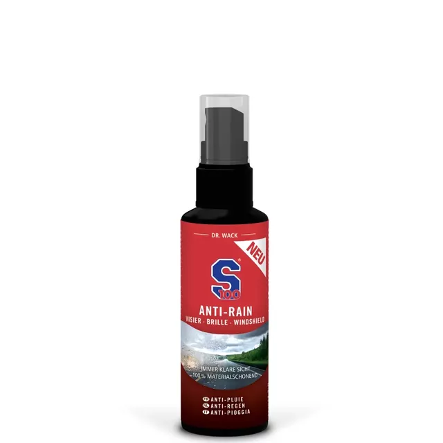 Eső elleni plexitisztító S100 Anti-Rain 100 ml mikroszálas kendővel, hosszan tartó védelem, könnyű felhordás