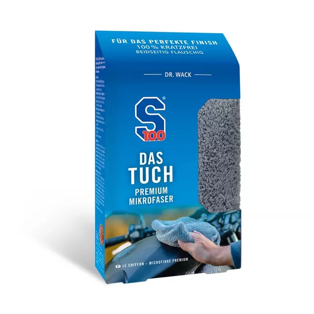 Sűrű, prémium mikroszálas törlőkendő S100 The Cloth, rendkívül nedvszívó, varrásmentes kialakítás