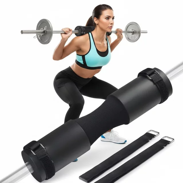 Súlyzórúd védő inSPORTline Shaperoll 44x9,5 cm, tépőzáras rögzítés, vízálló felület, habszivacs anyag - fekete