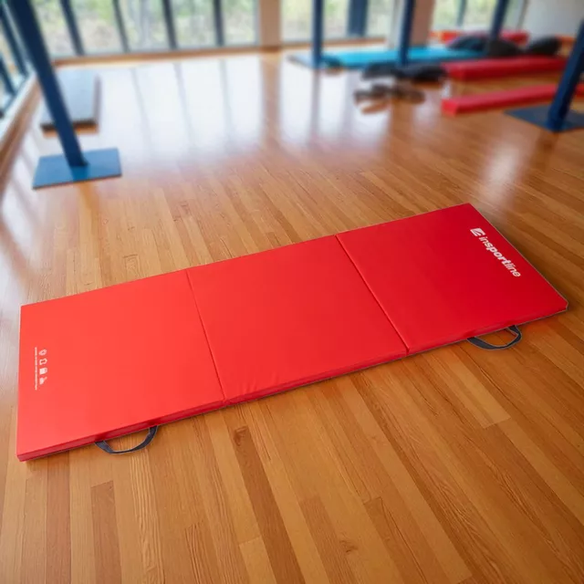 Összehajtható gimnasztikai szőnyeg inSPORTline Trifold 195x90x5 cm - barna