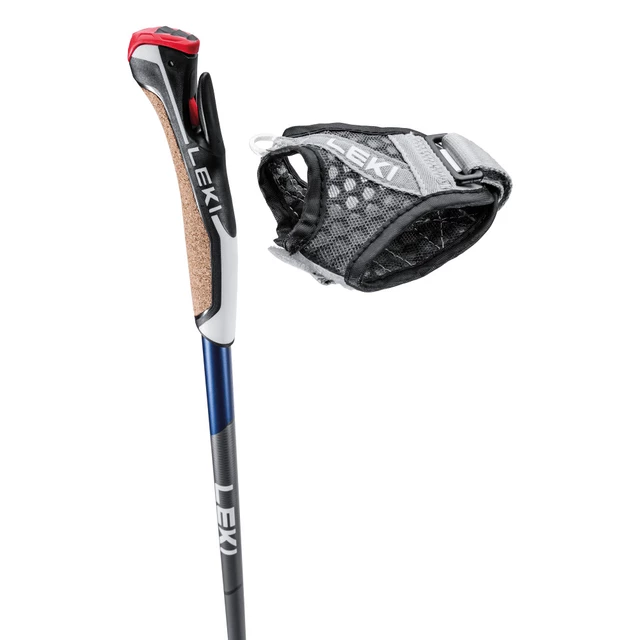 Nordic Walking bot LEKI Smart Flash, fix hosszúságú kivitel, 70%-os karbonszerkezet, ergonomikus Nordic Shark markolatok