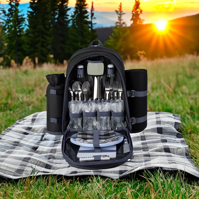 Piknik hűtőhátizsák inSPORTline Sutipan 4 személy részére tartozékokkal