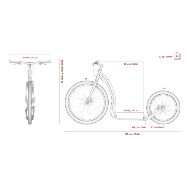 Roller Yedoo Trexx Disc 26/20"
