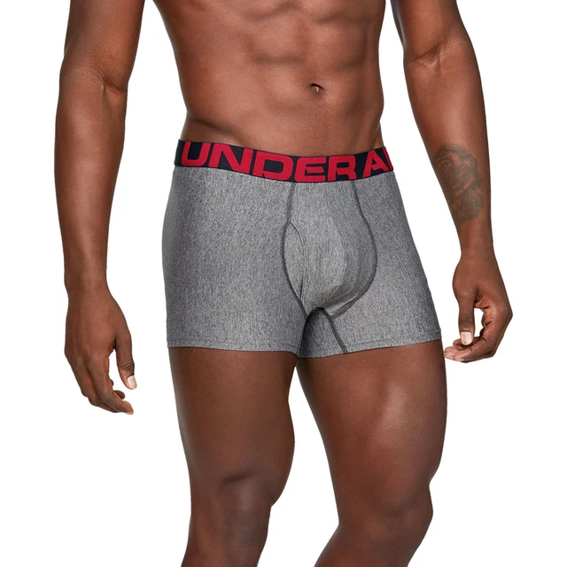 Férfi boxeralsó Under Armour Tech 3in 2 db. - Mod Gray Light Heather - Mod Gray Light Heather