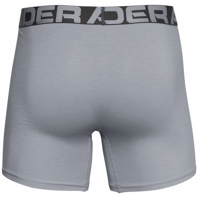 Férfi boxer alsó Under Armour Charged Cotton 6in 3 pár - Mod Gray Medium Heather