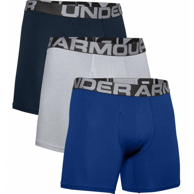 Férfi boxer alsó Under Armour Charged Cotton 6in 3 pár - Mod Gray Medium Heather - Royal