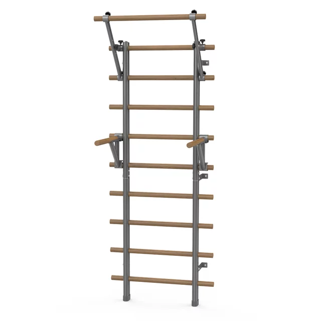 Bordásfal inSPORTline Wootaline 199x80 cm, húzódzkodóval és tolódzkodóval, szürke, falhoz rögzíthető, könnyű karbantartás, egyszerű összeszerelés