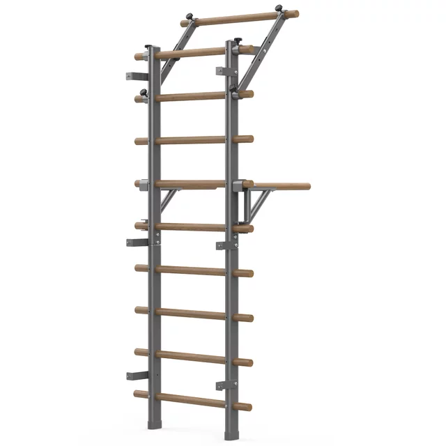 Bordásfal inSPORTline Wootaline 199x80 cm, húzódzkodóval és tolódzkodóval, szürke, falhoz rögzíthető, könnyű karbantartás, egyszerű összeszerelés