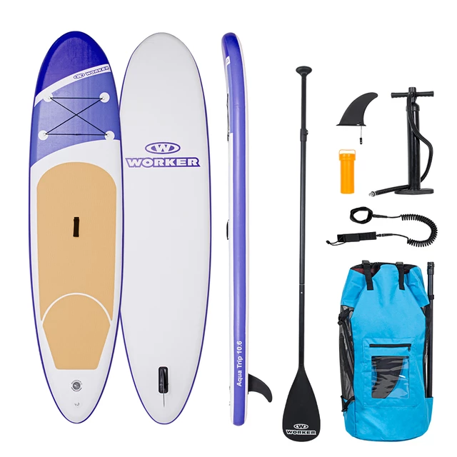 SUP kiegészítőkkel WORKER WaveTrip 10'6" G2 - Wisteria Blue