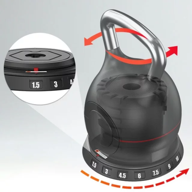 Állítható inSPORTline Xtrabell harangsúly 1,5–10 kg, 7 súly-állítási lehetőség, acél-öntvény, 1.5kg-3kg-4.5kg-6kg-7.5kg-9kg-10kg, minimalista design