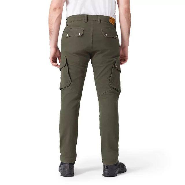 Motoros nadrág W-TEC Nuksan, levehető CE protektorok, övhurok, YKK cipzár, mosógépben mosható - zöld