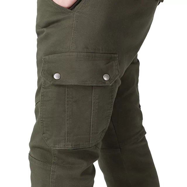 Motoros nadrág W-TEC Nuksan, levehető CE protektorok, övhurok, YKK cipzár, mosógépben mosható - zöld