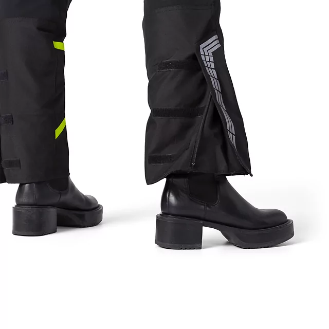 Női motoros nadrág W-TEC Warao Lady, elasztikus bordázott panelek, AirVent System, poliuretán CE térdvédő - fekete-kék