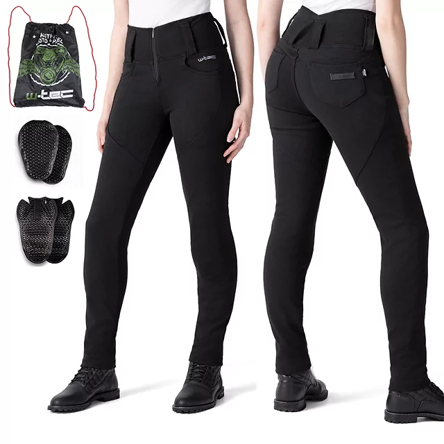 Női motoros leggings W-TEC Nombutta - fekete - fekete