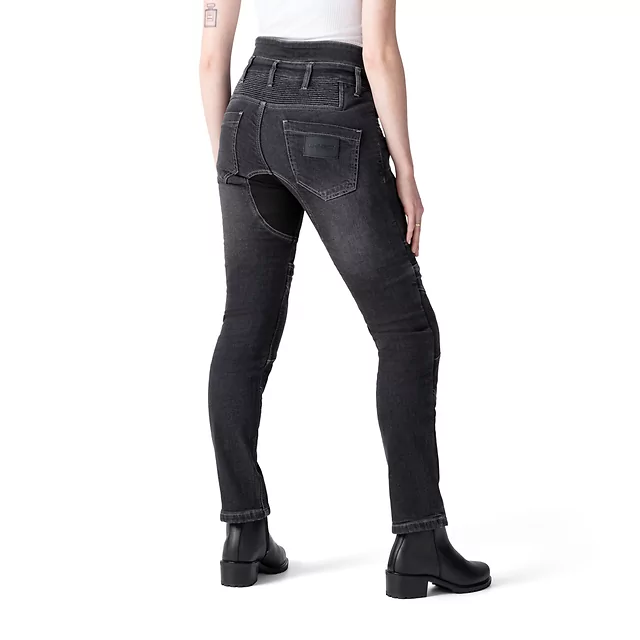 Női motoros farmer W-TEC Biterilla Eva Lady, övhurok, mosógépben mosható, kivehető térd- és csípőprotektorok, aramid megerősítés