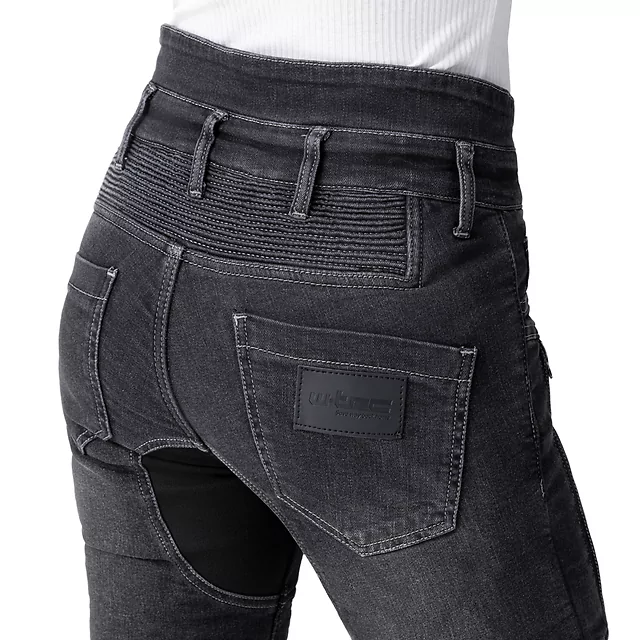 Női motoros farmer W-TEC Biterilla Eva Lady, övhurok, mosógépben mosható, kivehető térd- és csípőprotektorok, aramid megerősítés