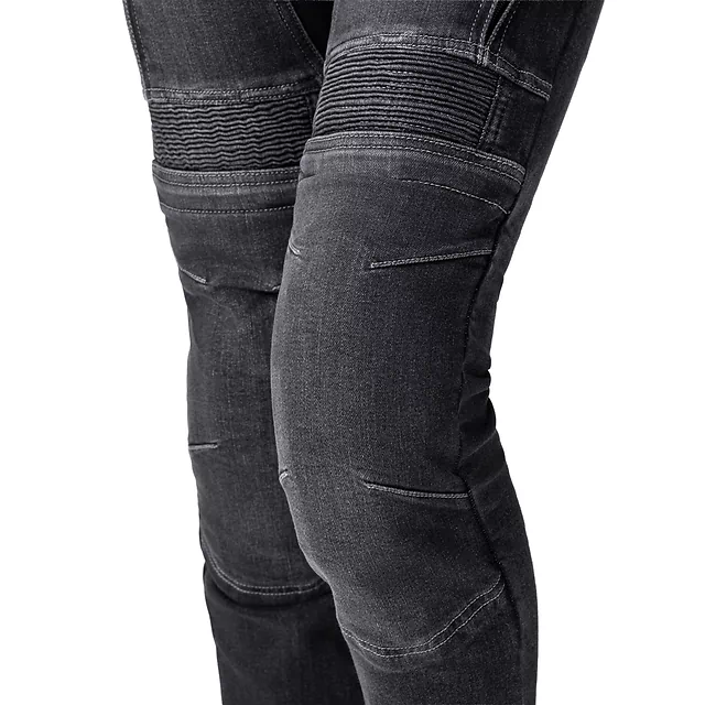 Női motoros farmer W-TEC Biterilla Eva Lady, övhurok, mosógépben mosható, kivehető térd- és csípőprotektorok, aramid megerősítés