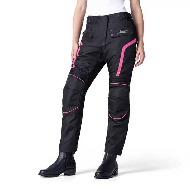 Női motoros nadrág W-TEC Durmanes Lady - fekete-rózsaszín