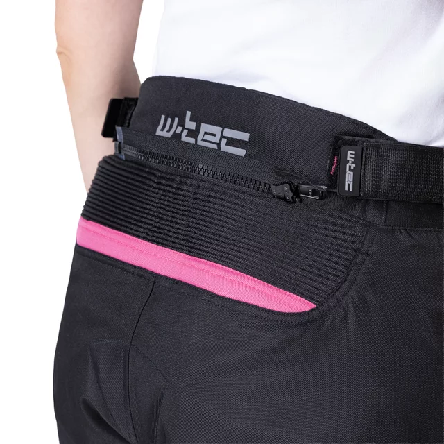Női motoros nadrág W-TEC Durmanes Lady - fekete-rózsaszín