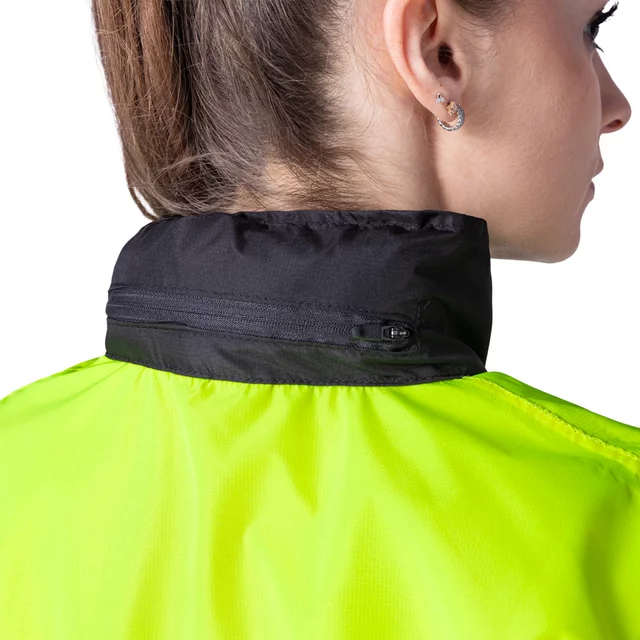 Motoros esőkabát W-TEC Rinstop, állítható ujjak, összehajtható, kopásálló, húzózsinór, Visionight fényvisszaverő elemek - fekete-fluo
