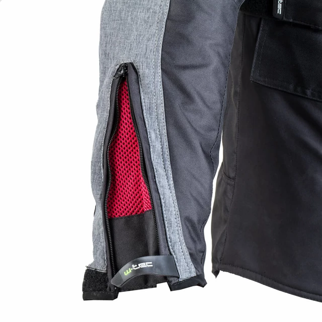 Férfi motoros kabát W-TEC Tomret - fekete-szürke