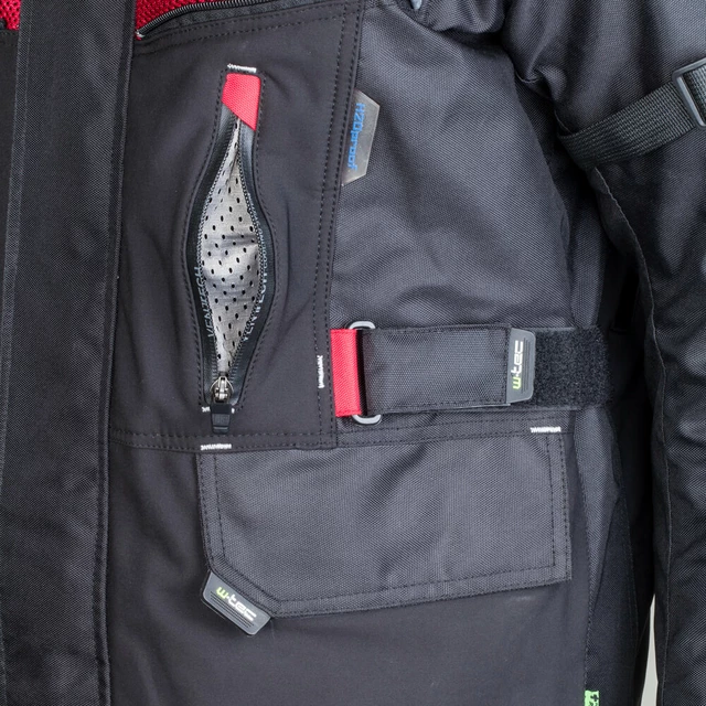 Férfi motoros kabát W-TEC Tomret - fekete-szürke