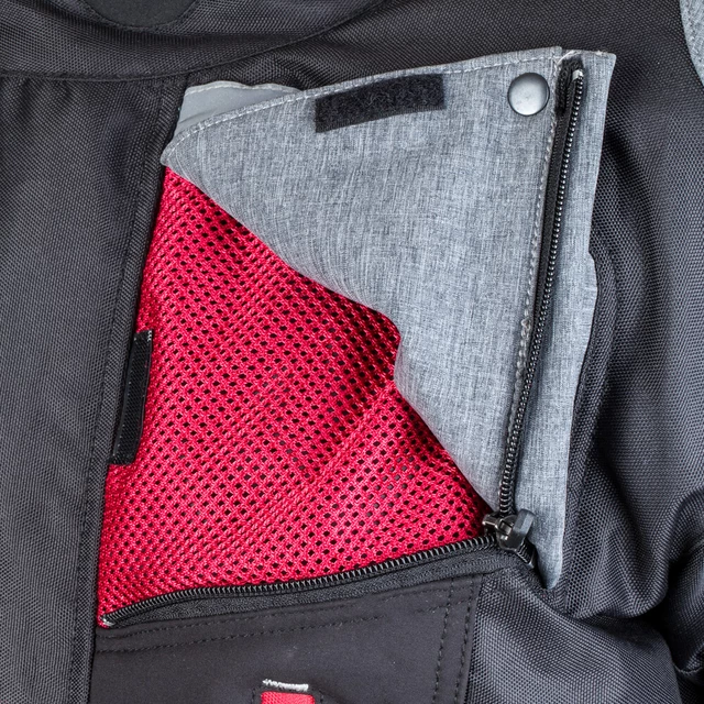 Férfi motoros kabát W-TEC Tomret - fekete-szürke