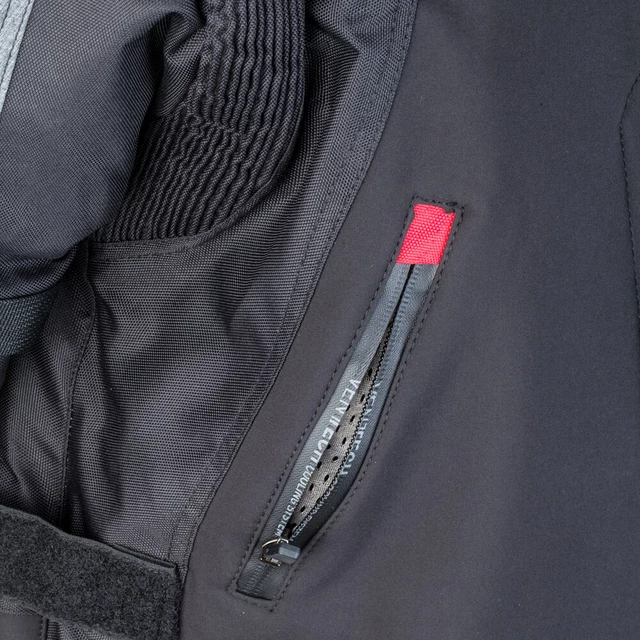 Férfi motoros kabát W-TEC Tomret - fekete-szürke