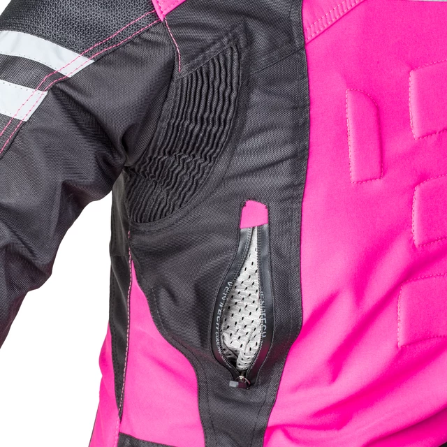 Női softshell motoros kabát W-TEC Alenalla - fekete-rózsaszín