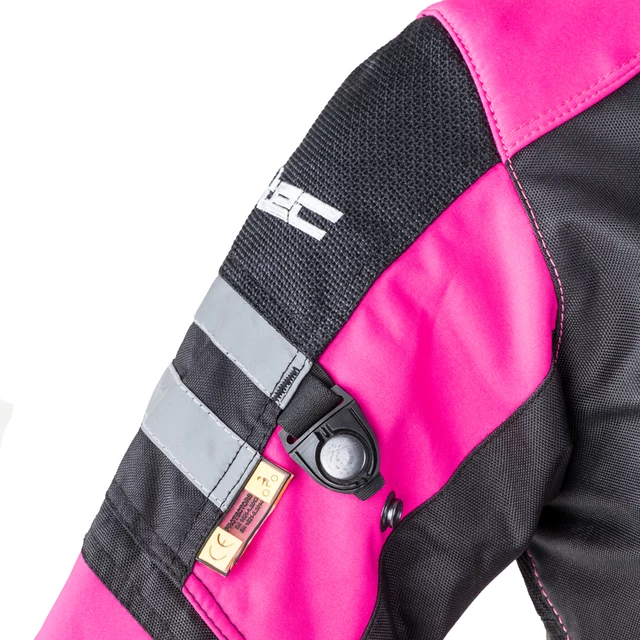 Női softshell motoros kabát W-TEC Alenalla - fekete-rózsaszín