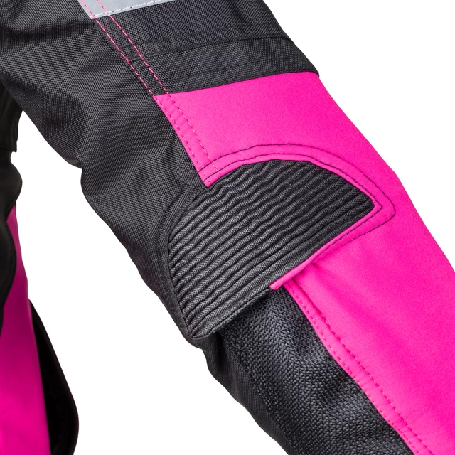 Női softshell motoros kabát W-TEC Alenalla - fekete-rózsaszín